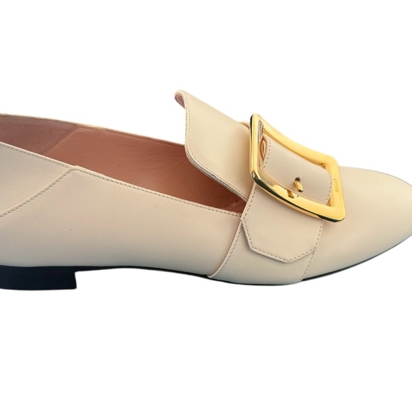 Bally Women’s Janelle Buckled Leather Loafers | Color: Bone (EU 38.5; NWT & Box) - Picture 8 of 16